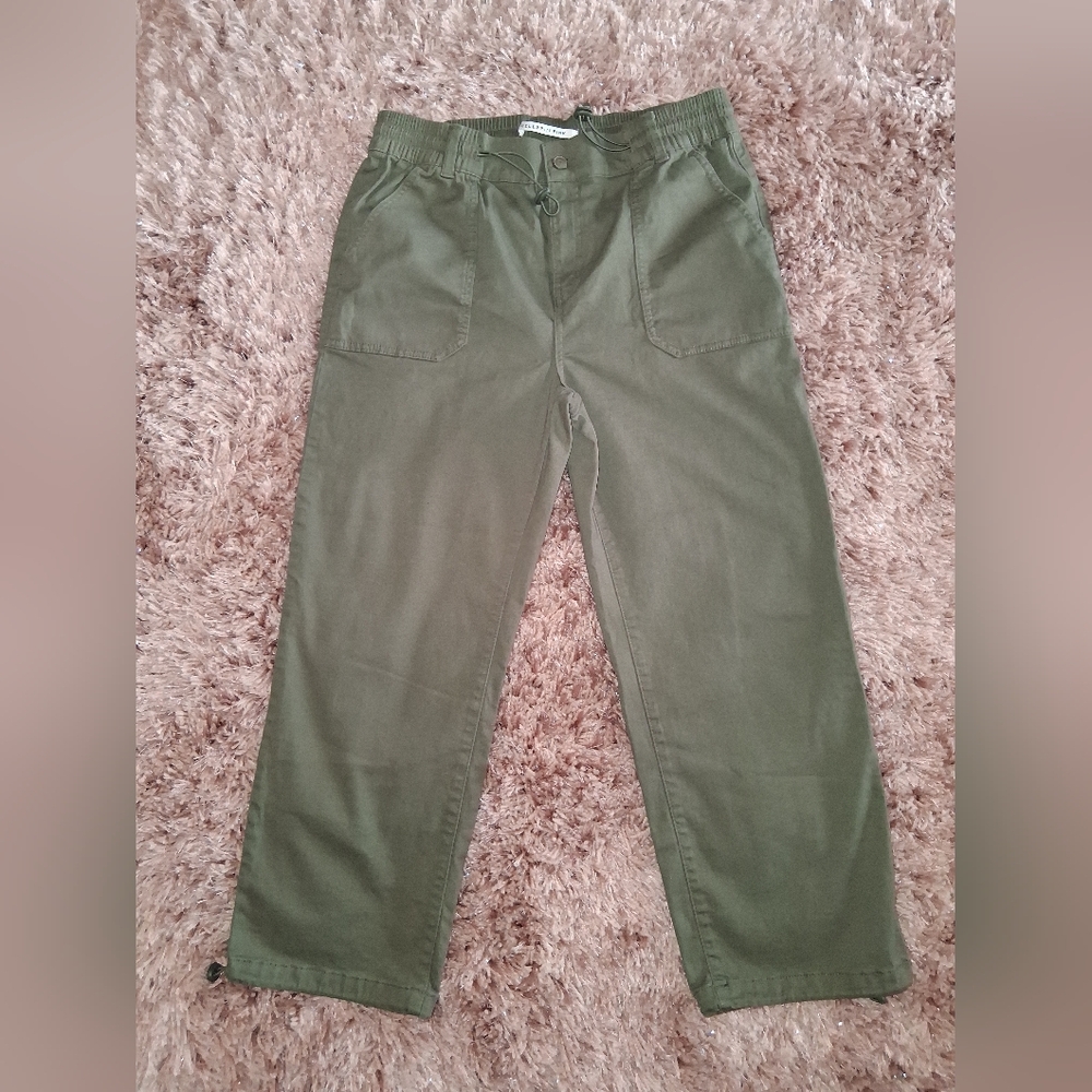 Celebrity Pink Olive Green Straight Leg Pants